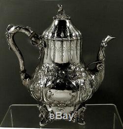 Eoff & Shepard Silver Coffee Pot c1855 Chinese Style