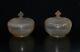 Ex-christies Antique Chinese Carved Agate Mughal Cups + Covers 19th C Qing