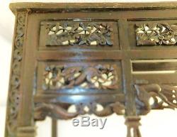 Exquisite Antique Chinese Hand Carved Wood Wedding Opium Canopy Bed