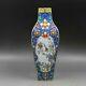 Exquisite Old Chinese Porcelain Enamel Gilt Color Hand Painted Flowers Vase 285