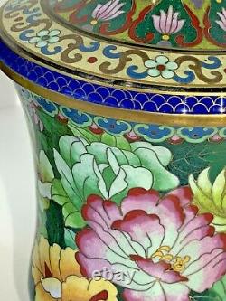 Exquisite Pair Of Garlic Head Matched Chinese Cloisonne Vases