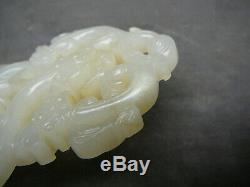 Extremely rare highly important Chinese white jade 9-dragon pendant 18/19thC
