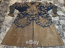 Fine 19th C Antique Chinese Silk Brocade Kesi Dragon Robe, Length 53X Chest 58