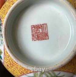 Fine Antique Chinese Porcelain famille rose Bowl. Qianlong Mark