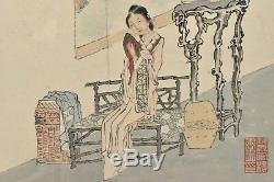 Fine Chinese Album With Four Paintings Signed Qian Hui An(1833-1911)