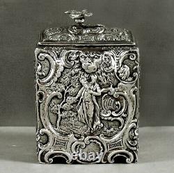 German Silver Tea Caddy c1820 CHINESE