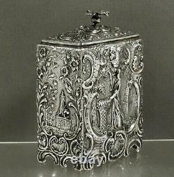 German Silver Tea Caddy c1820 CHINESE