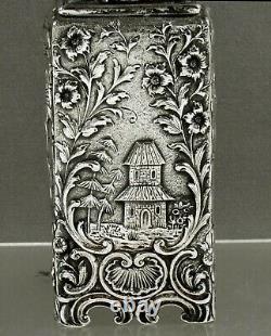 German Silver Tea Caddy c1820 CHINESE