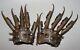 Gloves Antique Chinese Bronze Hand Made Old S01