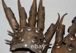 Gloves antique chinese bronze hand made old s01