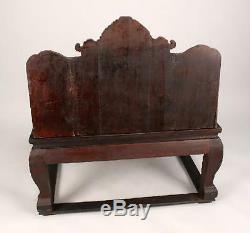 Gorgeous Chinese Zitan Wood Throne Chair Dragons, Lotus, tendrils 43 inches