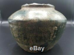Han Dynasty Ancient Chinese Green Glazed Archaic Pottery Vessel 206bc-220ad