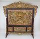 Incredible Large Chinese Intricately Carved Gilt Wood Dragon Screen 74