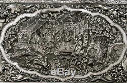 Indian Silver Tray c1910 CHINESE EXPORT SILVER SIGNED 68 OZ