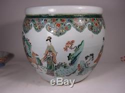 KANGXI Style Famille verte Chinese porcelain fish bowl QUALITY vase Chine TOP