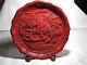 Large 9.5 Vintage/antique Chinese Carved Cinnabar Lacquer Plate Romantic Ex++