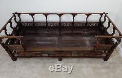 Large Antique Chinese Intricately Carved Rosewood Ming Style Opium Bed / Couch 9