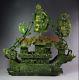 Large Chinese Hand Carved 100% Natural Jade Dragon Incense Statue Dragon Boat Nr