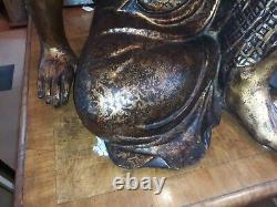 Large Old Chinese Bronze Sculpture Buddhist Monk Bodhidharma