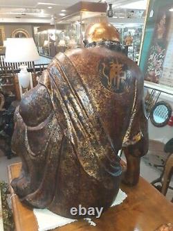 Large Old Chinese Bronze Sculpture Buddhist Monk Bodhidharma