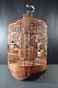 Large Chinese Antique Wood And Banboo Bird Cage