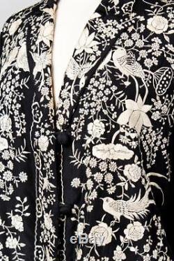 Lovely 1920s Art Deco Silk Hand Embroidered Chinese Jacket Phryne Fisher Coat