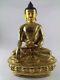 Master Piece Handmade Gold Plated Tibetan Chinese Buddha Statue Buddhism 8inch
