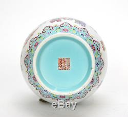 Museum Quality Chinese Famille Rose Boys Playing Turquoise Glazed Porcelain Vase