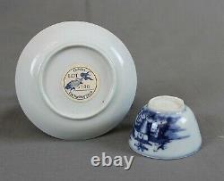 Nanking Chinese Shipwreck Cargo Pagoda Riverscape Tea Bowl and Saucer c1750