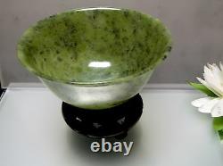 Natural Chinese antique old Jade thin bowl collectible