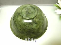 Natural Chinese antique old Jade thin bowl collectible