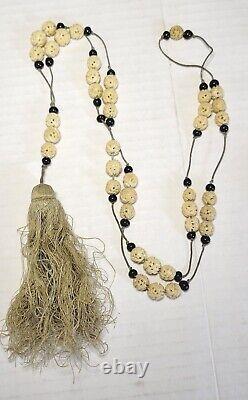 Necklace Antique With Silk Tassle