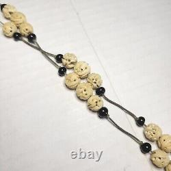 Necklace Antique With Silk Tassle