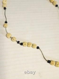 Necklace Antique With Silk Tassle