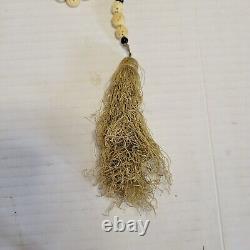 Necklace Antique With Silk Tassle