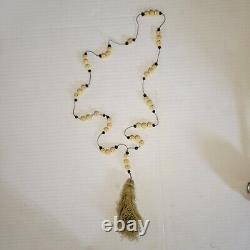 Necklace Antique With Silk Tassle