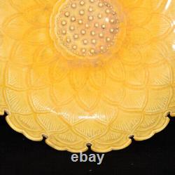 Nice Chinese Hand Painting Yellow Glazed Porcelain Plate