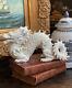 Noble Rare White Chinoiserie Blanc De Chine Mantle Imperial Temple Dragon 10.5