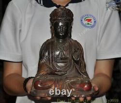 Old Chinese Buddhism bronze Kwan-Yin Guanyin Bodhisattva goddess Buddha statue