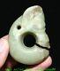 Old Chinese Hongshan Culture Natural Hetian Jade Carve Pig Dragon Hook Pendant