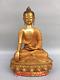 Old Chinese Antiques Handmade Pure Copper Gilding Statue Of Sakyamuni Buddha