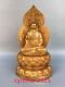 Old Chinese Antiques Pure Copper Gilding Backlit Guanyin Bodhisattva Buddha