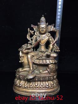 Old Chinese antiques Tibetan Buddhism bronze Manjusri Bodhisattva Buddha statue