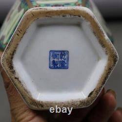 Old Chinese porcelain Enamel color Hand Painted Zodiac vase Qianlong Mark 6295