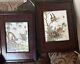 Pair Porcelain? Pictures Chinese Antique Famille Rose Framed Rose Wood