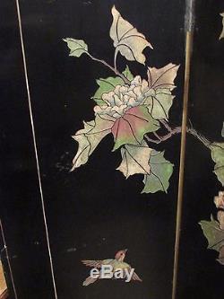 PRICE REDUCED Chinese Antique Style Coromandel 4 Panel Screen 20th Century