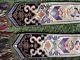 Pair Antique 19th C. Chinese Qing Embroidered Silk Skirt Panels Moth Butterfly