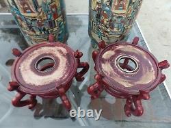 Pair of 2 Vintage Chinese Floor Vases