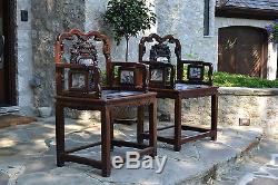 Pair of Antique Chinese Rosewood Chairs