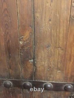 Pair of Antique Chinese Temple Gate Doors 8 Foot Tall Circa 1940s